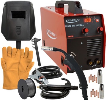 Spawarka ZESTAW 2w1 migomat MIG MMA FLUX 230 V