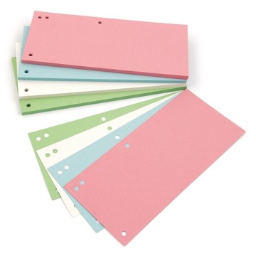 Przekładki wąskie mix 190g 4 dziurki pastel 100szt