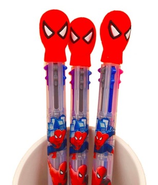 SPIDERMAN długopis 6-cio kolorowy wielokolorowy dla chłopca dzieci