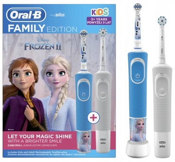 2x SZCZOTECZKA ELEKTRYCZNA DO ZĘBÓW DWUPAK ORAL B