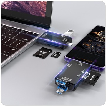 Устройство чтения карт SD 5 в 1, USB-накопитель USB-C OTG