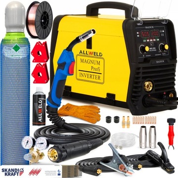 PÓŁAUTOMAT SPAWALNICZY MAGNUM MIG 203 EASY SYNERGIA MMA TIG 230V 200A IGBT