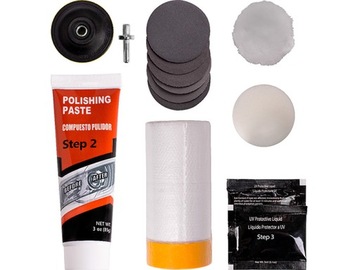ПОЛИРОВАЛЬНЫЙ НАБОР ДЛЯ РЕМОНТ И РЕГЕНЕРАЦИЯ АВТОМОБИЛЬНЫХ ФАР