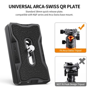 Быстросъемная пластина Arca Swiss, 60 мм, 1/4 дюйма, штативная пластина для штатива K&F