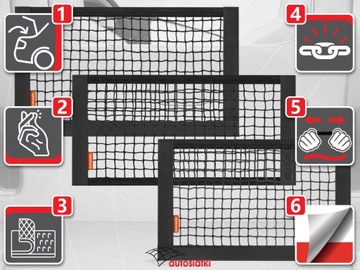 Набор из 3-х универсальных автомобильных сеток на липучке.