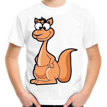 Koszulka dziecięca z kangurem t-shirt kangur na prezent dla dziecka 128