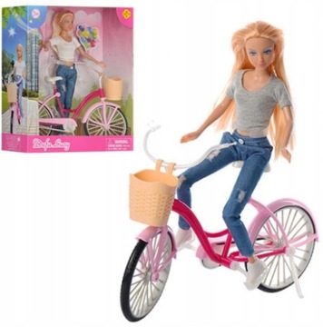 Кукла с велосипедом