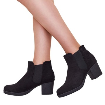 CZARNE BOTKI DAMSKIE GREGIANCA 40