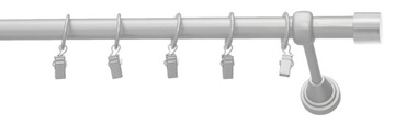 Karnisze metalowe pojedyncze sufitowe ciche żabki 19mm CLASSIC 180 cm