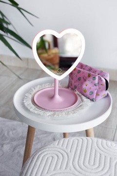 InnoGIO GIOperfect Pink Heart LED косметическое зеркало