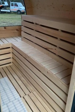 Садовая сауна с дровяной печью - панорама