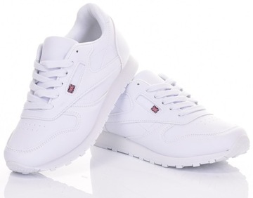 LEKKIE BUTY SPORTOWE DAMSKIE BIAŁE KLASYCZNE SKÓRZANE ADIDASY