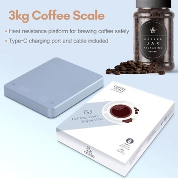 Cyfrowa skala kawy z Timer LED Screen Espresso Scale Wbudowana XQ