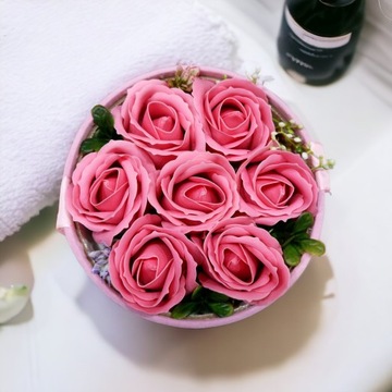 ЦВЕТОЧНАЯ КОРОБКА МЫЛО БУКЕТ ЦВЕТОВ ПОДАРОК ​​На День Матери