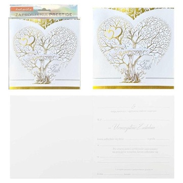 ZAPROSZENIE ŚLUB 5SZT