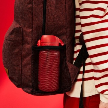 Czerwona stalowa butelka bidon na wodę elegancka do biura szkoły ION8 0,4 l