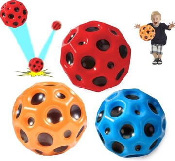 MINI PIŁKA MOON Z WYSOKIM ODBICIEM BOUNCY BALL BOUNCING JUMPBALL 70MM 3 SZT