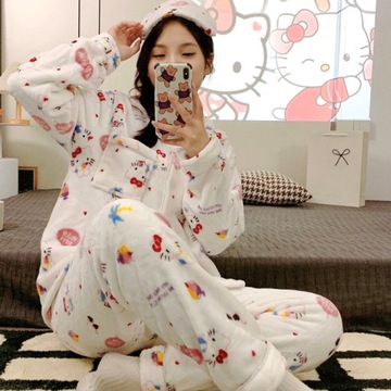DAMSKA ciepła Piżama Hello Kitty kobieta piżama An