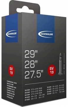 Велосипедная камера SCHWALBE 27,5 28 29 x 1,50-2,25 SV
