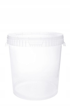 ПРОЗРАЧНОЕ пластиковое ведро с крышкой 30 литров для ЕДЫ!