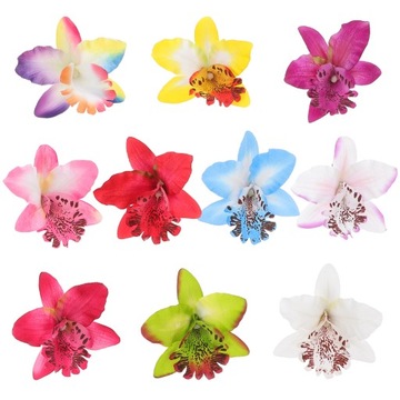 10 szt. Kwiatowych spinek do włosów Czeski kwiat orchidei