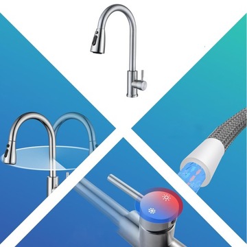 КУХОННЫЙ смеситель, ВЫДВИЖНОЙ излив, смеситель, ВЫДВИЖНАЯ ВЕРХНЯЯ ДУШЕВАЯ ВЕРСИЯ