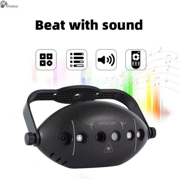 6 OTWORÓW 72 WZORY LASEROWE ŚWIATŁO DYSKOTEKOWE SCENICZNE ŚWIATŁA Z WTYCZKĄ