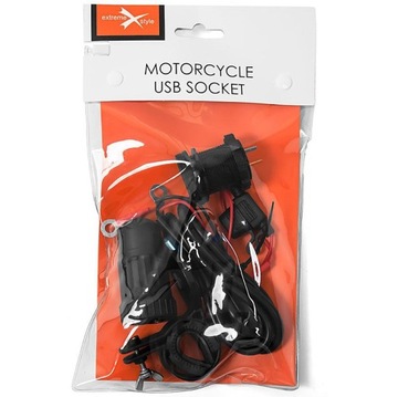 Вольтметр с USB-разъемом для мотоцикла + адаптер