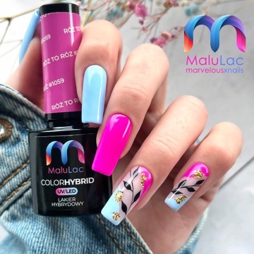 12x MaluLac Lakier hybrydowy baza top + KUFEREK