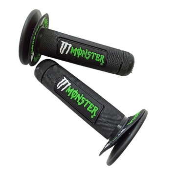 MANETKI MONSTER CZARNE ZIELONE GRIPY ENDURO