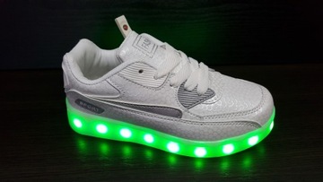 LED SHOES Спортивные кроссовки GLOWING WHITE USB 36