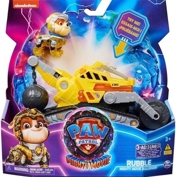 Maszyna budowlana ze światłem i dźwiękiem + figurka Rubbla Paw Patrol