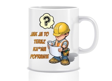 Kubek BUDOWLANIEC prezent 330 ml RÓŻNE WZORY