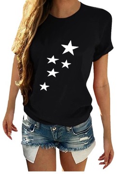 T-SHIRT KOSZULKA DAMSKA Z NADRUKIEM GWIAZDY XXL