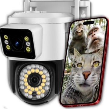 Dvojitá Venkovní Wifi Kamera Smart Ip Uhd 8MPX Aplikace Detekce Ir Led