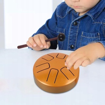 Языковой барабан, 6 нот, 3,8 дюйма, тёмный.