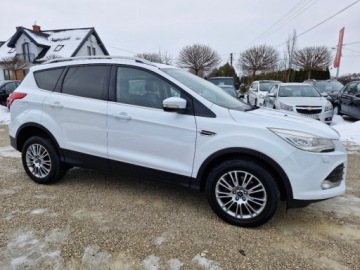 Ford Kuga II SUV 2.0 Duratorq TDCi 163KM 2013 Ford Kuga Sliczna biala Titanium 2.0 TDCI 163KM Naped 4x4 200tys km orygin, zdjęcie 10