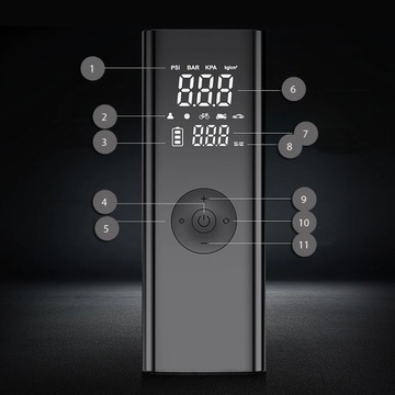 КОМПРЕССОР АВТОМОБИЛЬНЫЙ КОМПРЕССОРНЫЙ НАСОС Powerbank 7800мАч 120Вт 35л/мин 10бар