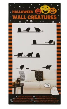 Naklejki na ścianę Halloween Sczury 12 sztuk