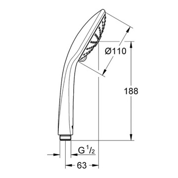 ДУШЕВЫЕ РУКИ Grohe Euphoria 110 Массаж 3S хром