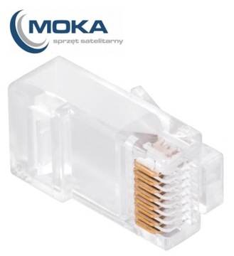 Wtyk RJ45 8P 8C (drut) przelotowy CAT. 5E