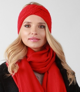 Зимняя повязка на голову Red Soft O2