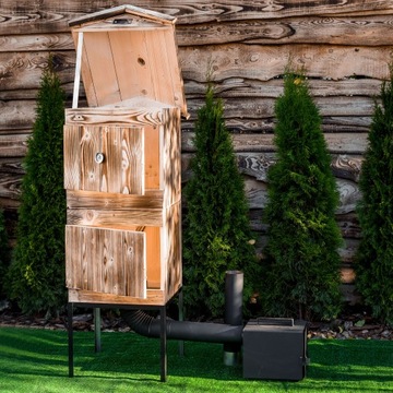 САДОВАЯ КОПИЛКА ДЕРЕВЯННЫЙ ДОМАШНИЙ ДЫМОХОД БОЛЬШОЙ ГОТОВЫЙ КОМПЛЕКТ ДЛЯ ОГНЯ