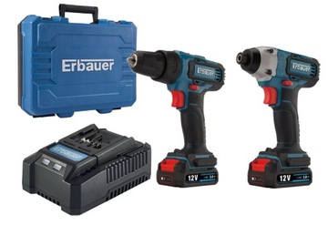 НАБОР ОТВЕРТОК ERBAUER 12 В 2 x 2,0 Ач