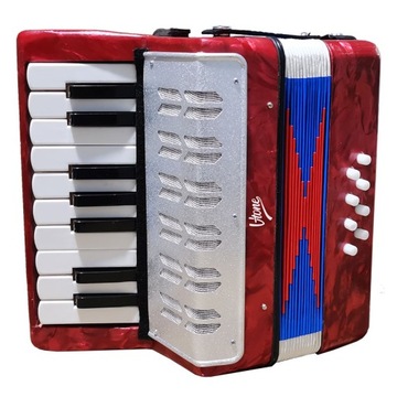 АККОРДЕОН ДЛЯ ДЕТЕЙ, МАЛЕНЬКИЙ, ДЛЯ ОБУЧЕНИЯ, ВЕСЕЛЫЙ, V-TONE ZENEK RED
