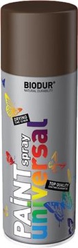 FARBA EMALIA W SPRAYU AEROZOL UNIWERSALNY BRĄZOWA orzech spray 400 ml