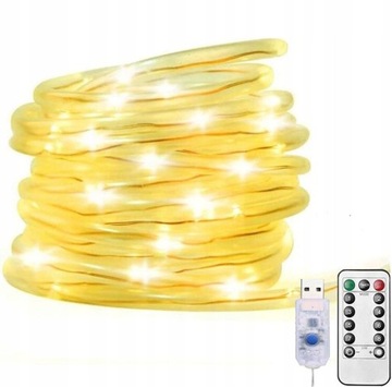 LAMPA SOLARNA GIRLANDA OGRODOWA 100 LED 12M
