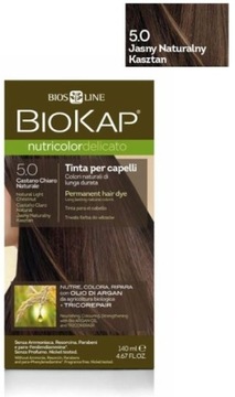 BIOKAP NUTRICOLOR DELICATO 5.0 Jasny naturalny kasztan 140 ml