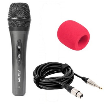 Mikrofon dynamiczny Fenton DM 105 kabel XLR - JACK