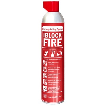 SPRAY GAŚNICZY ABCF+E 100%BIO GAŚNICA iBlockFIRE 600 PRO